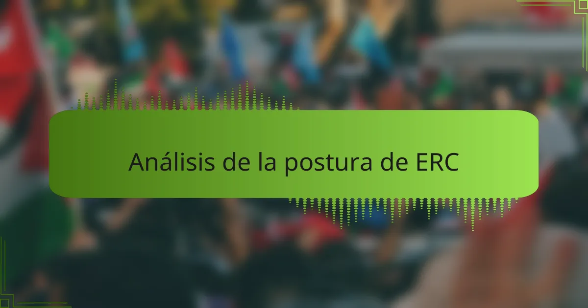 Análisis de la postura de ERC