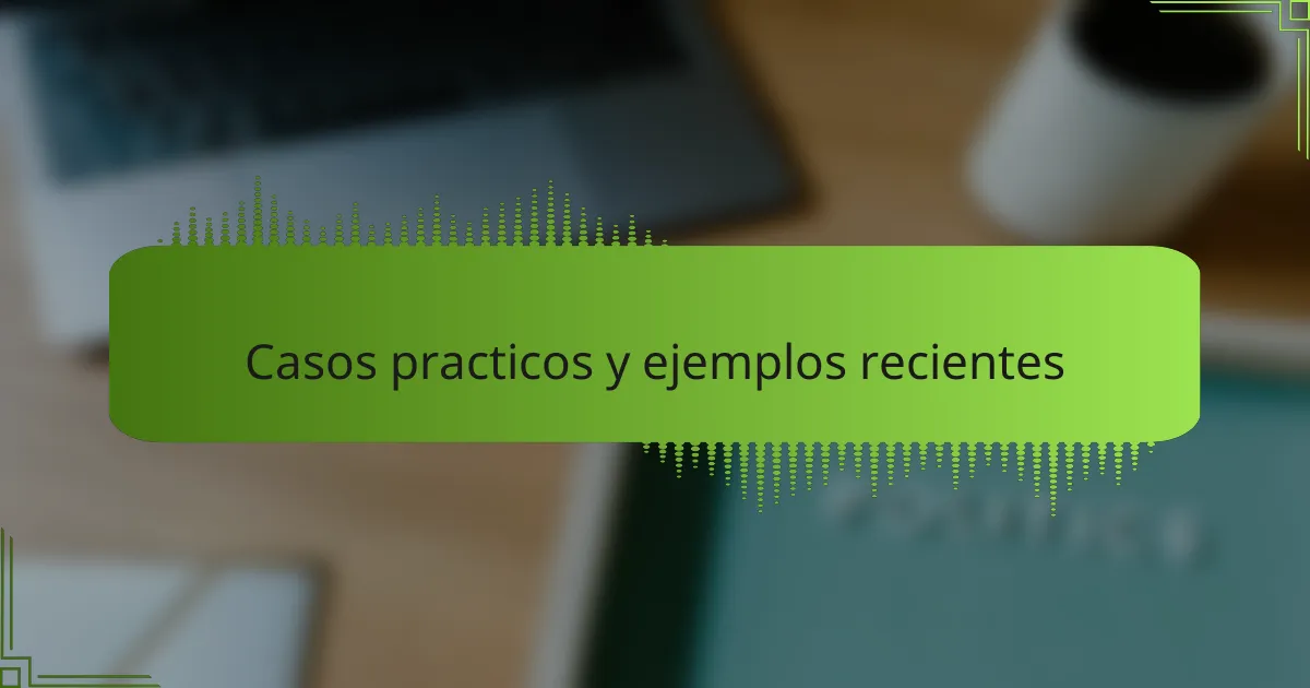 Casos practicos y ejemplos recientes