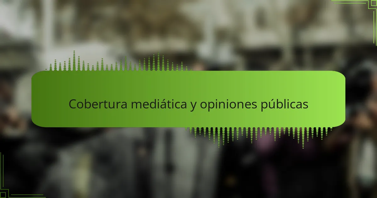 Cobertura mediática y opiniones públicas