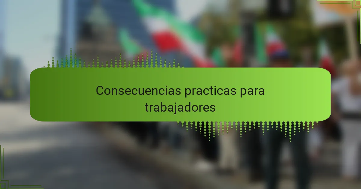 Consecuencias practicas para trabajadores