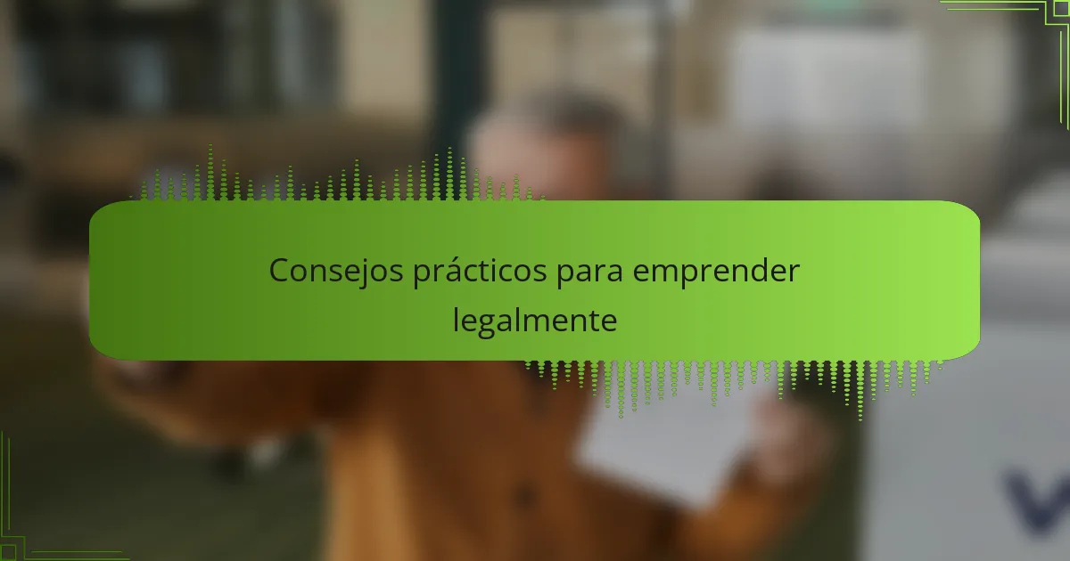 Consejos prácticos para emprender legalmente