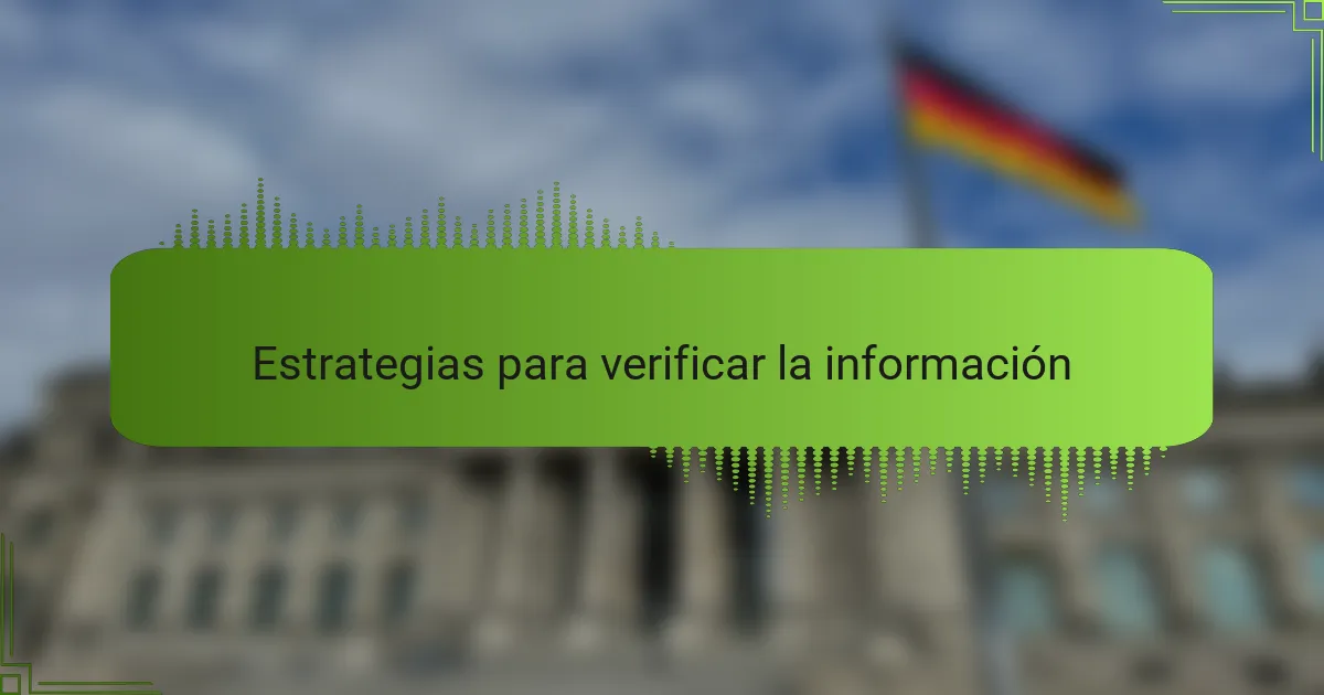 Estrategias para verificar la información