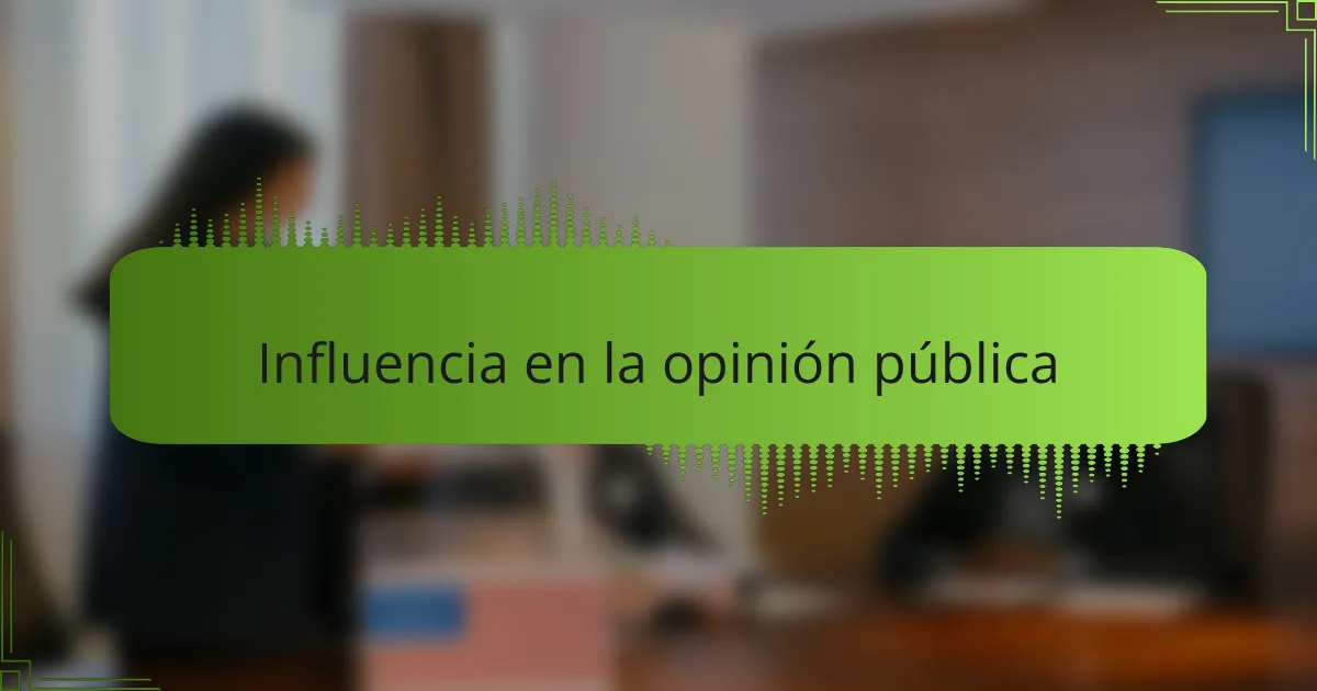 Influencia en la opinión pública